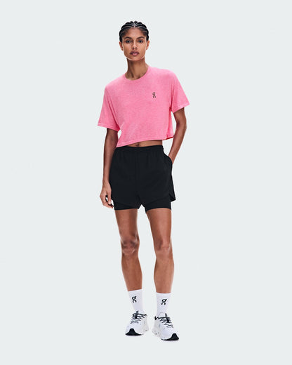 Women's Train Flex-T Crop - Bubblegum Heather | On United States