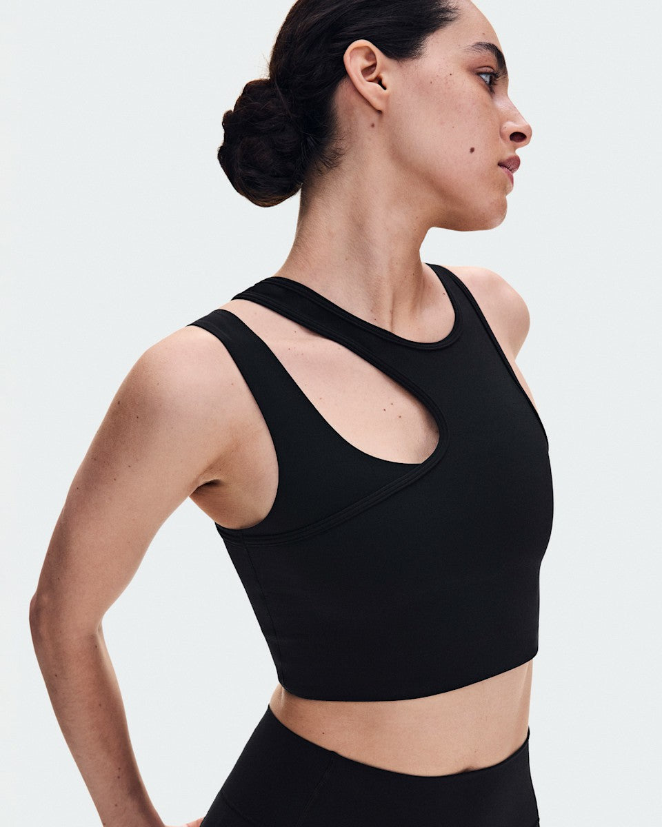 Women's Studio Asymmetric Crop - Black | On United States