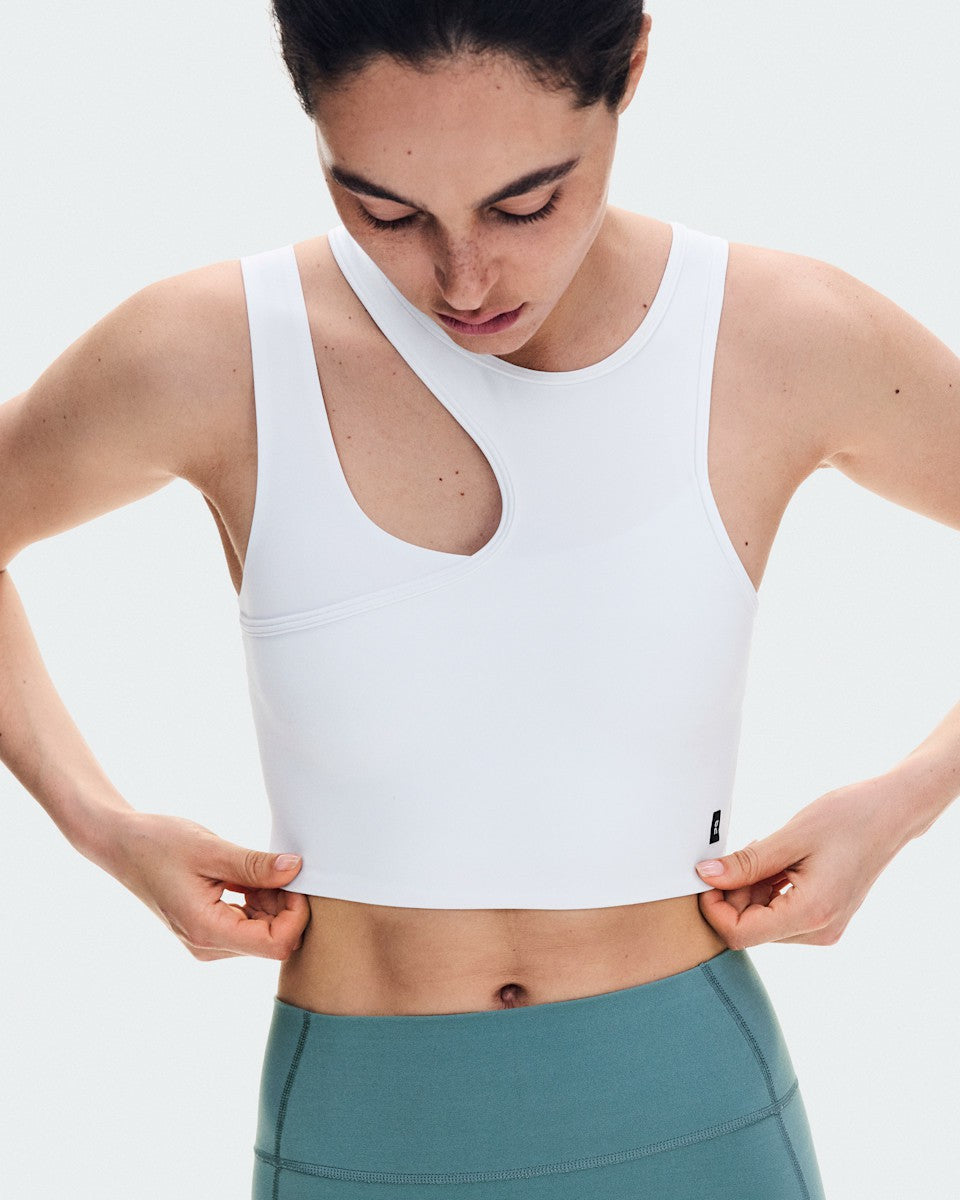 Women's Studio Asymmetric Crop - White | On United States