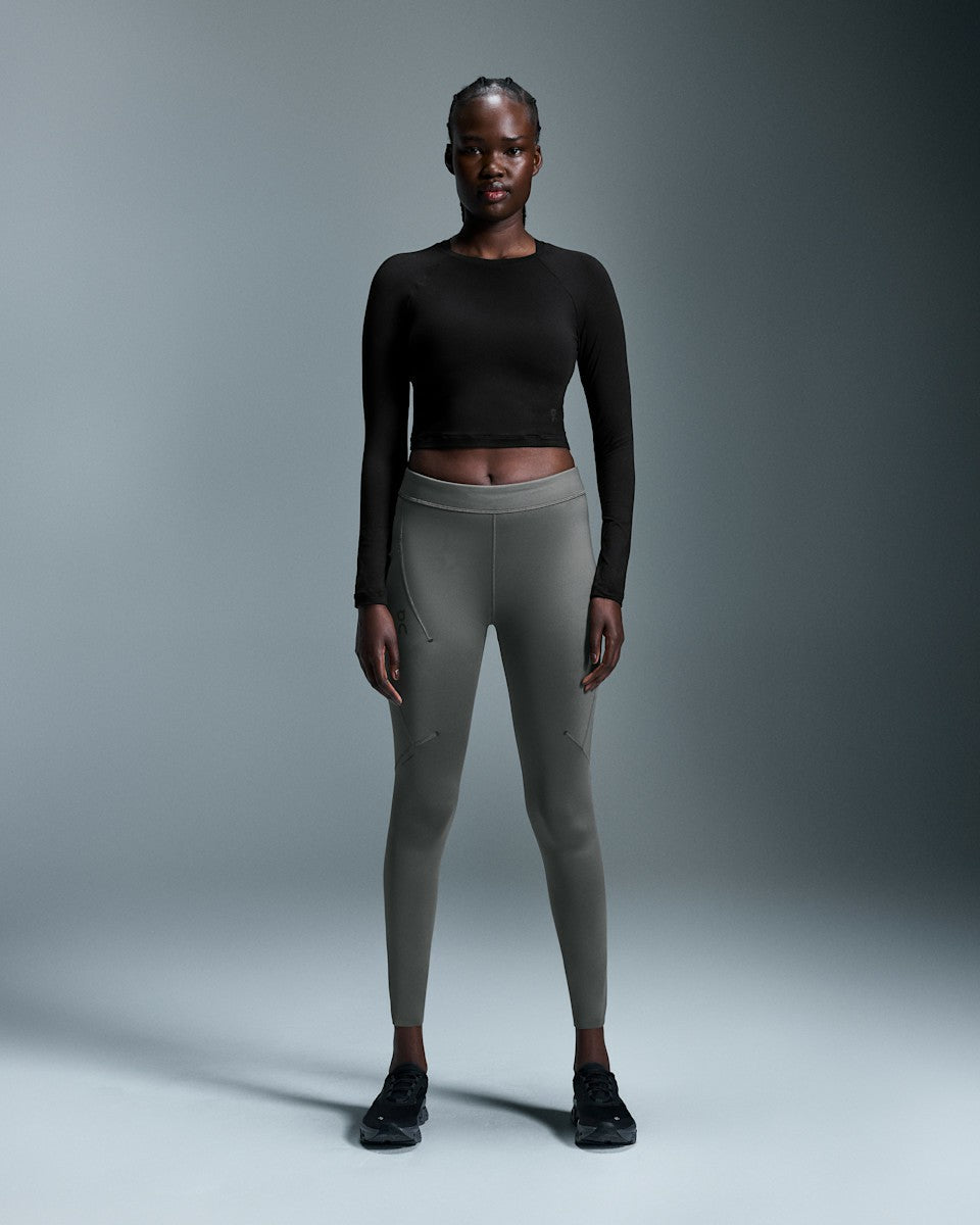 Women's Studio Long-T Crop - Black | On United States