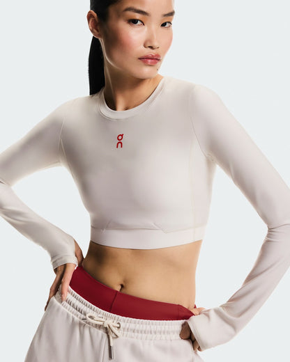 Women's Train Long Sleeve Crop Year of the Horse - Pearl | On United States