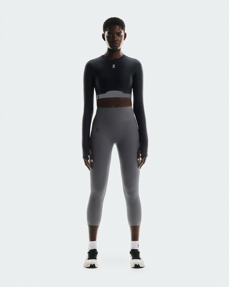 Women's Train Long Sleeve Crop - Black | On United States