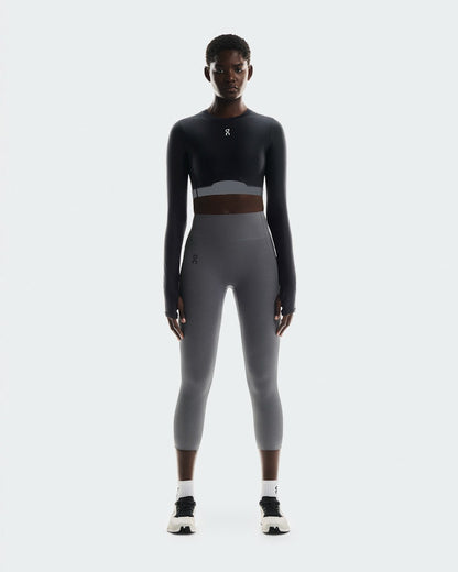Women's Train Long Sleeve Crop - Black | On United States