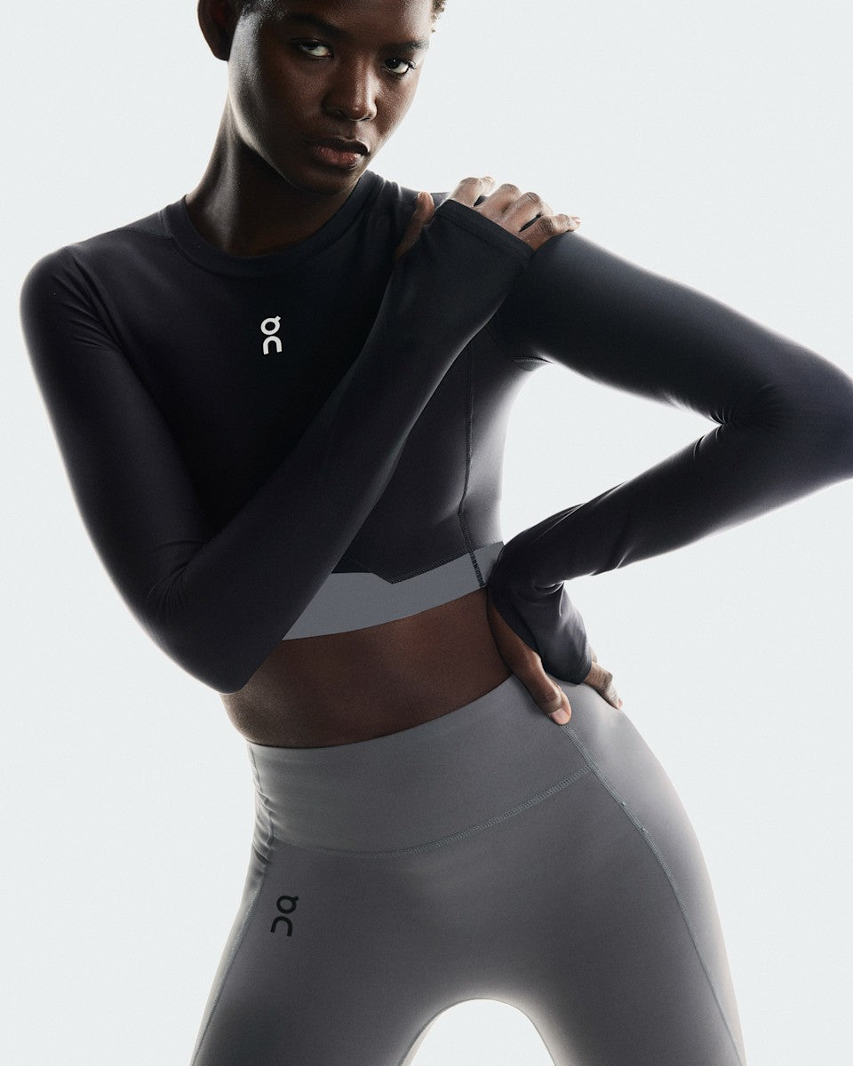 Women's Train Long Sleeve Crop - Black | On United States