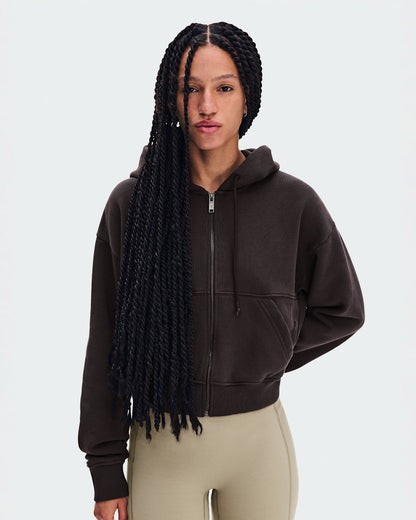 Women's Club Collective Full Zip Hoodie FKA - Espresso | On United States