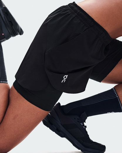 Women's Train 2-in-1 Shorts - Black | On United States