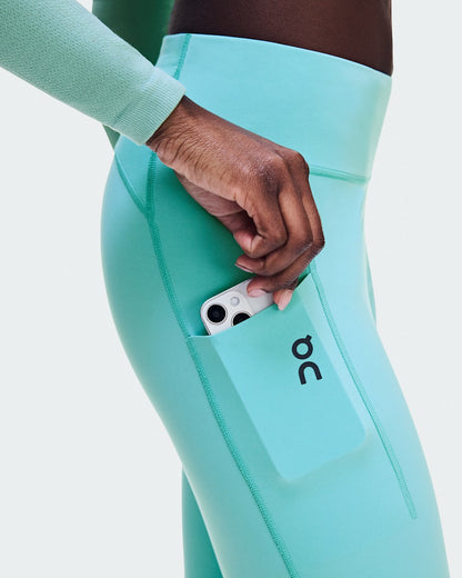 Women's Performance Tights 7/8 - Aquamarine | On United States