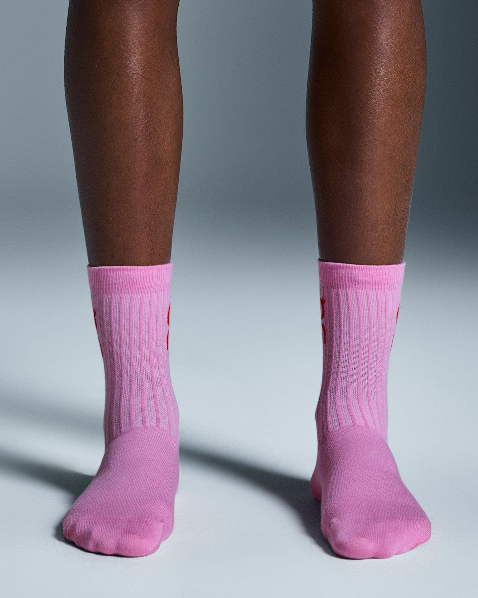 Logo Sock High 3P - Mauve/Raspberry | On United States