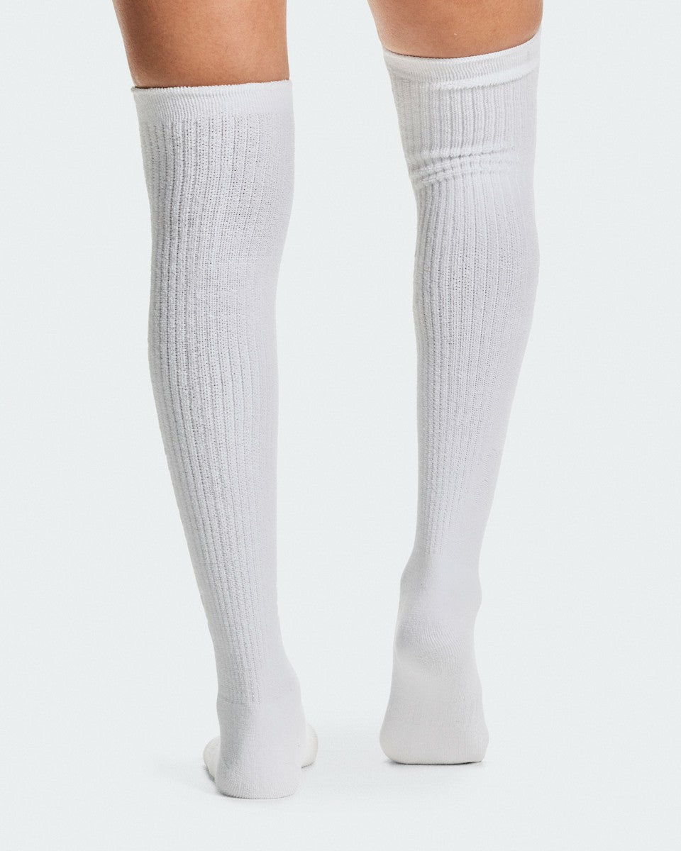 Terry Sock Knee High - White | On United States