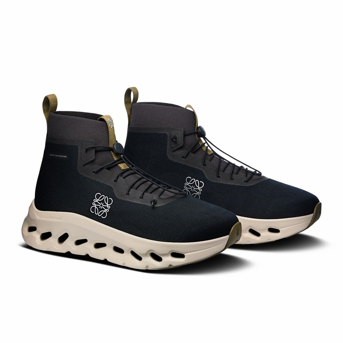 Men's Cloudtilt Hi LOEWE - Black/Oatmeal/Olive | On United States