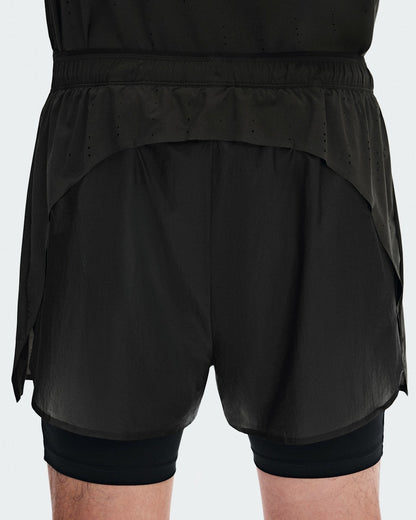 Men's Zero 2-in-1 Shorts PAF - Molasses/Black | On United States