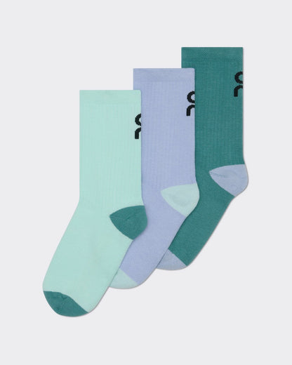 Logo Sock High 3P Kids for Kids - Celeste/Storm | On United States