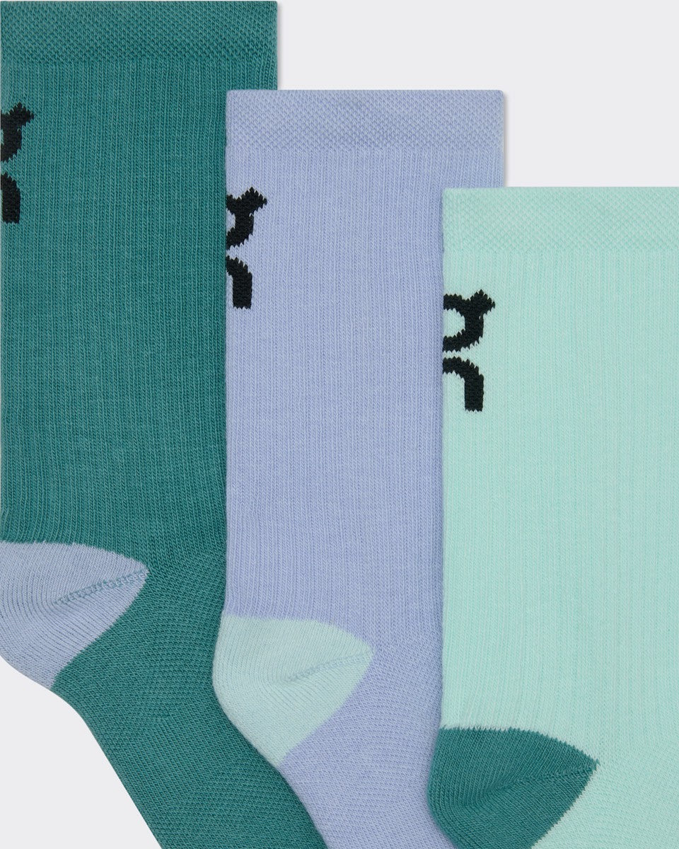 Logo Sock High 3P Kids for Kids - Celeste/Storm | On United States