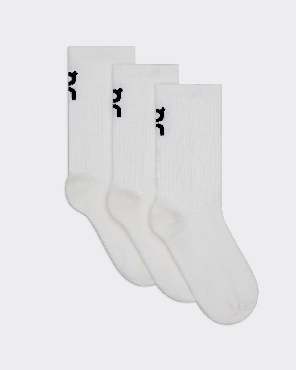Logo Sock High 3P Kids for Kids - White | On United States