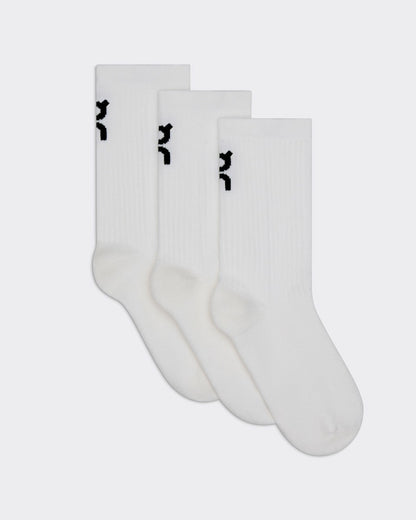 Logo Sock High 3P Kids for Kids - White | On United States