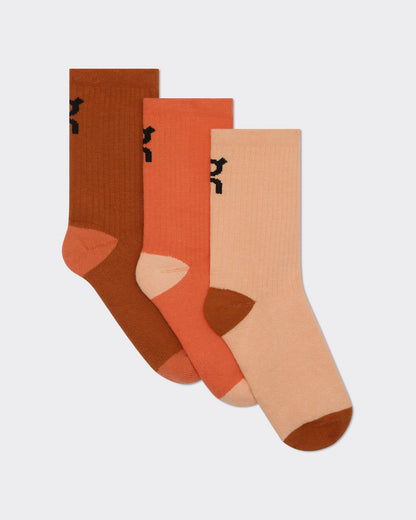 Logo Sock High 3P Kids for Kids - Flame/Cinnamon | On United States
