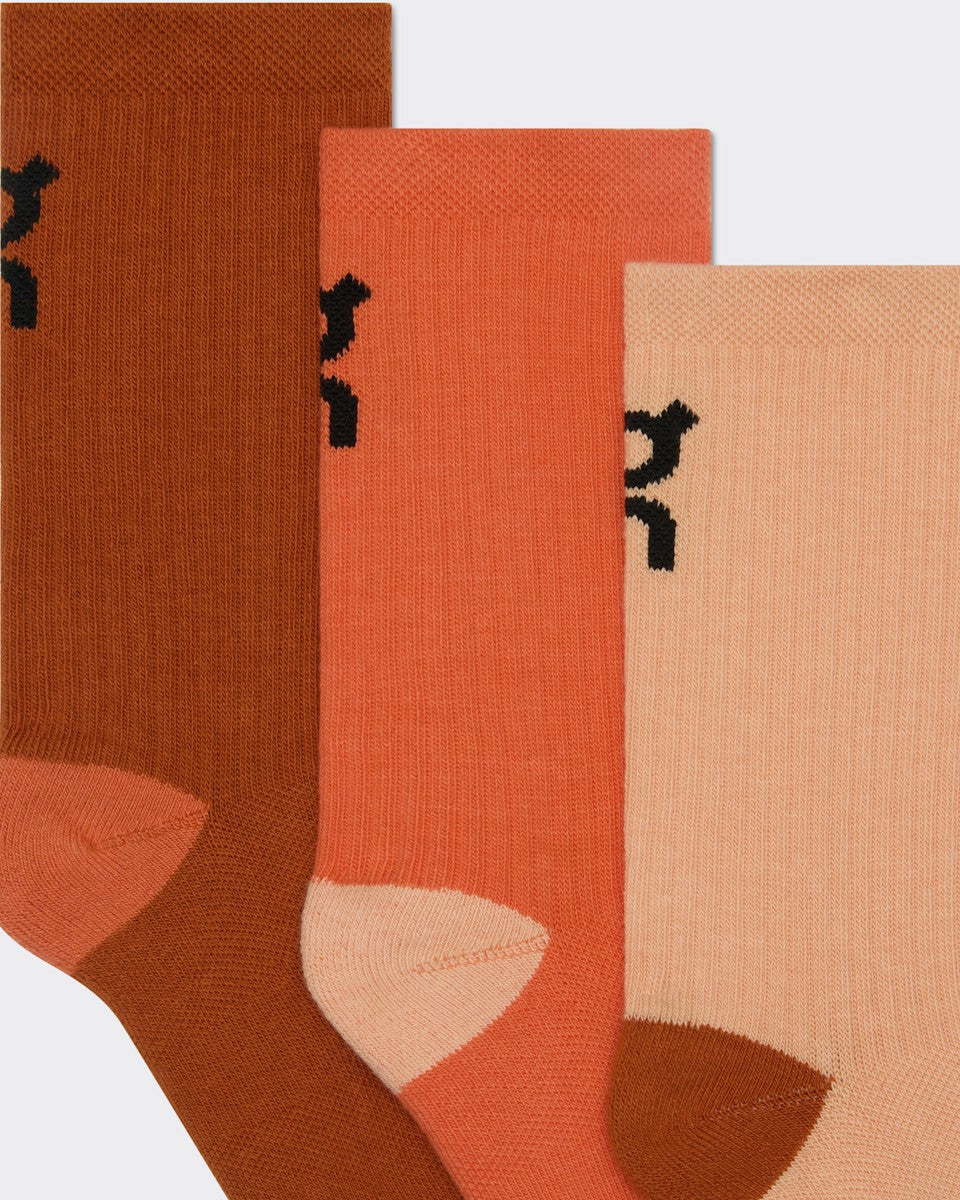 Logo Sock High 3P Kids for Kids - Flame/Cinnamon | On United States